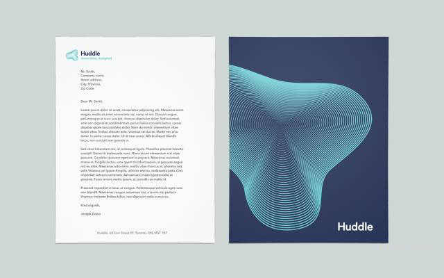Huddle公司宣傳單頁設計